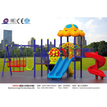 JS06002 Hotsale kids outdoor plastic mushroom playground slide and swing entertainment equipment for sale